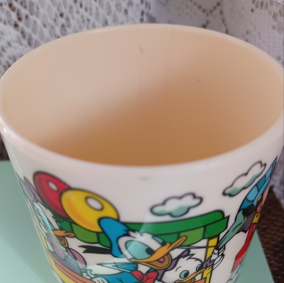 VINTAGE THE WALT DISNEY COMPANY SUPERSEAL CHILD'S HANDLED TRAIN MUG MICKEY, ETC. - Picture 8 of 9